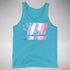 Bigender Pride Grunge Exclamation Points Premium Tank Top - Aqua Triblend